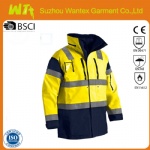NEWST EN20471 ANSI 107 Men's cheap waterproof and windproof safety parka jacket