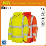 High Visibility Reflective Hoodie Winter parka With reflective tapes