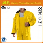 100% polyester welded seams pu coated rain suit