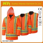 CSA Z96-09 Hi Visibility railway Winter suit FR 7 in 1 Orange waterproof workwear
