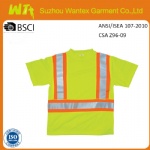 ANSI safety gear T-Shirt with Flat-Stitch contrast Panels